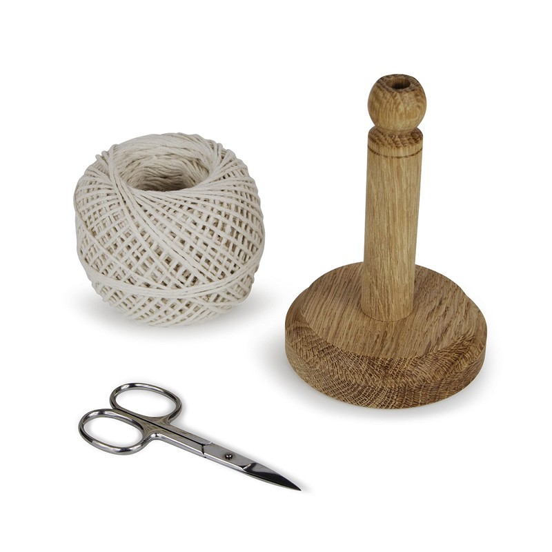 Muldale Traditional Twine Holder with Natural Cotton String and Stainless