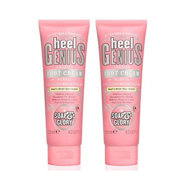 Soap And Glory Heel Genius Amazing Foot Cream Miraculous Moisturising Mix 125ml (Pack Qty 2)