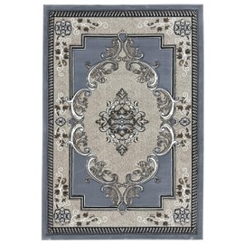 Runner Rug 2x8 Boho Glamour Thick Plush Oriental Area Rug Traditional Carpet Floral Medallion Rugs for Living Room and Bedroom Floor Sand Beige Grey