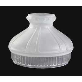 B&P Lamp 10" Shade, Satin W/Clear Border