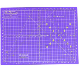 Martelli Color Contrasting Cutting Mat, 18 x 24 inches, Double-Sided Grid Lines, Self-Healing Surface for Quilting and Sewing