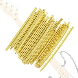 Moofey 24 PCS Electric Guitar Fret Wire, Brass Fret Wire, Guitar Fingerboard Floss, Width 2.7 mm