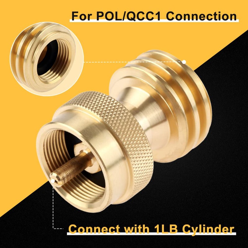 Mtsooning Adapter Konverter 1 LB Propan Gas Grill Adapter Konverter