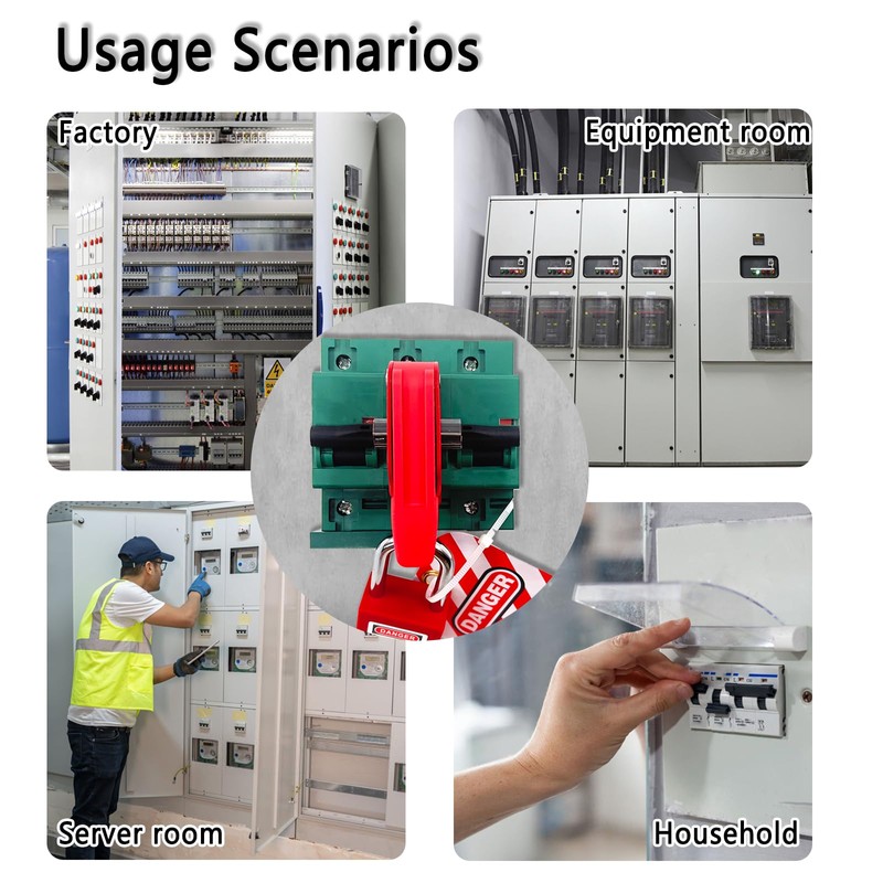 PILISPARK Circuit Breaker Lockout,Red Electrical Box Circuit Breaker Lockout,Tagout Breaker