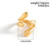 Impurain Gold Dome Chunky Rings for Women 18K Gold Plated