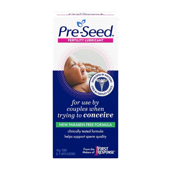 Pre-Seed Fertility Friendly Personal Lubricant, For Use by Couple When Trying to Conceive, 9 Single-Use Applicators, 40 g - Product May Vary