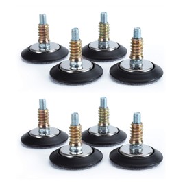 HOTTARGET Furniture Levelers - Adjustable Leveling Legs for Tables Chairs Cabinets Felt Pads Included (8, D64mm Black)