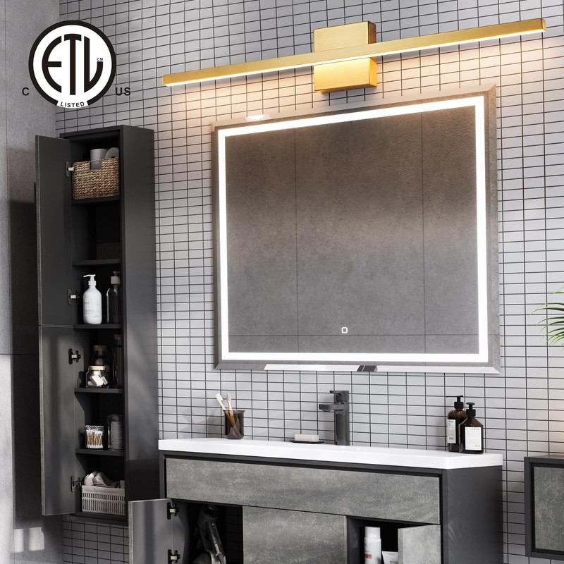 Epinl Gold Vanity Lights for Bathroom - 31.5 inch Brushed
