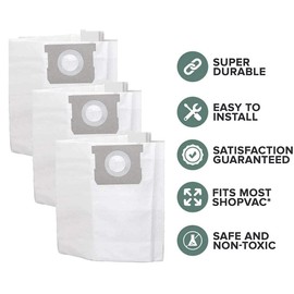 Eagles Vacuum Cleaner Dust Bag Collection Filter Bag Replacement for Shop-Vac 90661 906-61 9066100 5-8 Gallon (10 Pack)