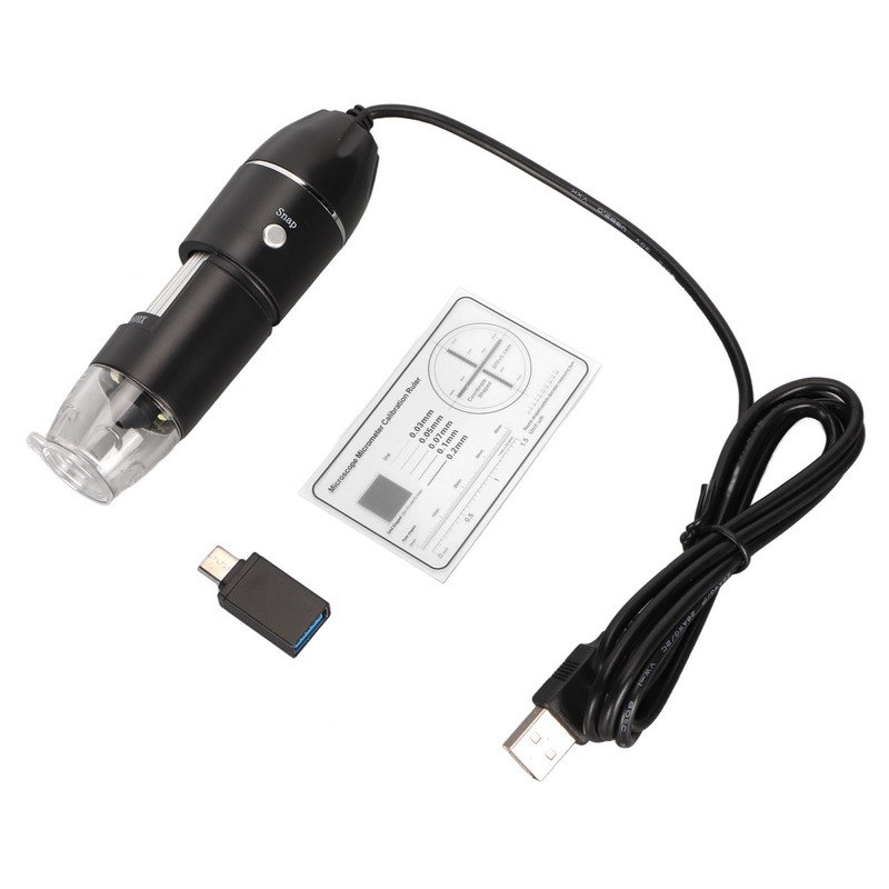 USB Type C Digital Microscope 50X to 1600X Microscope Camera