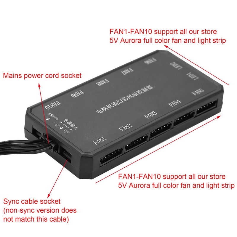 15m RF Wireless Control Colorful Fan Computer Fan Controller with