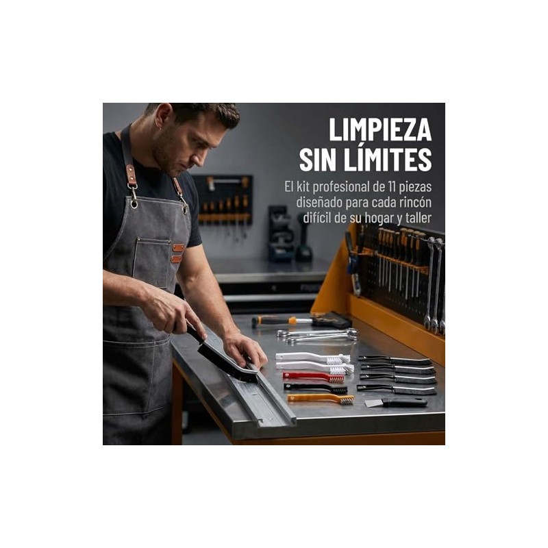 11 Pcs Cepillos de Limpieza para Grietas, Cepillo de Cerdas