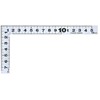 Shinwa Sokutei Measuring Square, Flat, Silver, Same Scale on Front