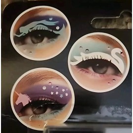 Gbg DIY Eye Makeup Kit Mythical Fun Designs Eye Pencil Color Palette Press On Gems