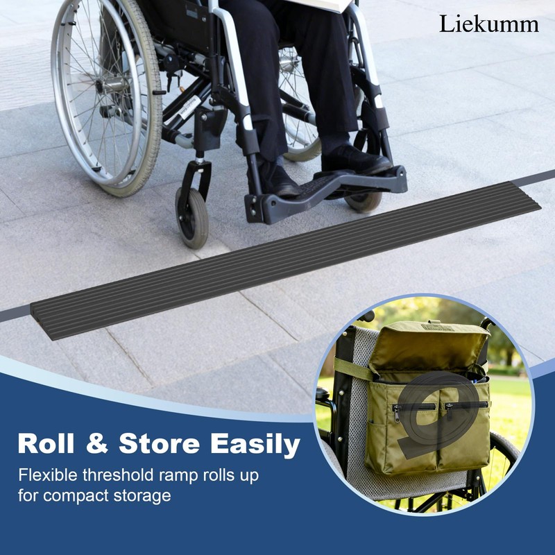 LIEKUMM 1" Rise PVC Threshold Ramp for Doorways, 1700 Lbs