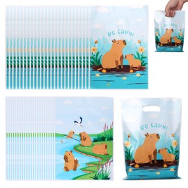 50pcs Capybara Party Favor Bag, Cute Cartoon Candy Bags Animal Theme Party Supplies for Children Boy Girl Birthday Baby Shower Animal Activity