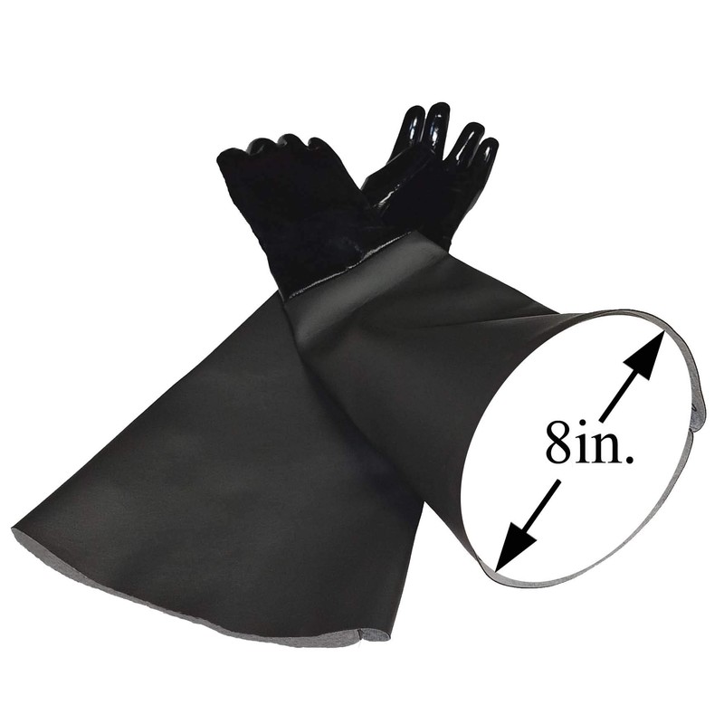 TUFF-Blast Neoprene Gloves for Sandblasting Sandblaster Sand Blast Cabinet -
