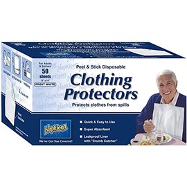 S Babero desechable para adultos | Paquete de 50 baberos desechables individuales
