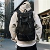 Fixed men's casual backpack buckle women's office backpack casual backpack skateboard men's backpack Black/FREE