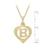 CARISSIMA Gold Women's 9ct Yellow Gold Diamond Cut 'B' Initial