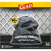 Glad Large Drawstring Trash Bags, ForceFlex 30 Gallon Black Trash