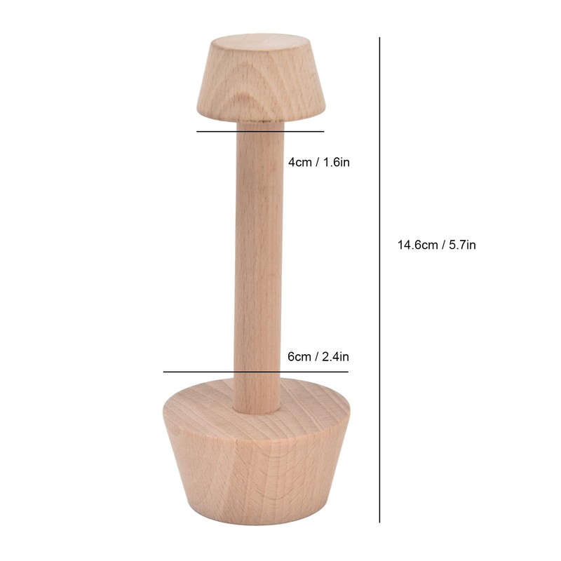 DEWin Egg Tart Mold, Wooden Egg Tart Tamper, Double Sides