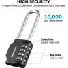 SharkByte Combination Padlock [2.6" Long Shackle] 4-Dial Heavy Duty Combination