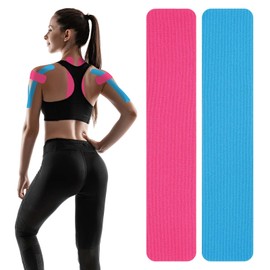 Flintronic 30Pcs Kinesiology Tape, 5cmx25cm Elastic Therapeutic Sports Tape for Muscles and Joints, Sports and Injury Recovery, Waterproof Sports Strapping Tape & Ankle Tape for Netball, Football