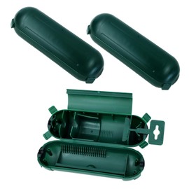 GREATIDE Extension Cord Safety Cover with IP44 Waterproof Protector Seal, 3 Pack Outdoor Outlet and Plug Protector with 4 Latches, Weatherproof Electrical Connection Box for Decoration Light, Green