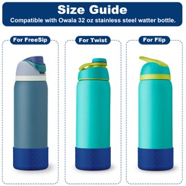 YOUCOX Silicone Boot for Owala Water Bottle 32 oz, 2PCS Anti-Slip Protective Sleeve for FreeSip/Twist/Flip Water Bottles, BPA Free, Dishwasher Safe, Bottom Bumper Cover Cup Accessories