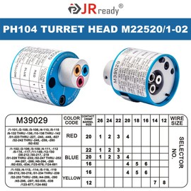 JRready PH104 M22520/1-04 Turret Head Positioner for NEW-ASF1, NEW-AS1, ACT-M201 Crimp Tool, Suitable for MIL-DTL-38999 Series 12# 16# 20# Pin and Socket