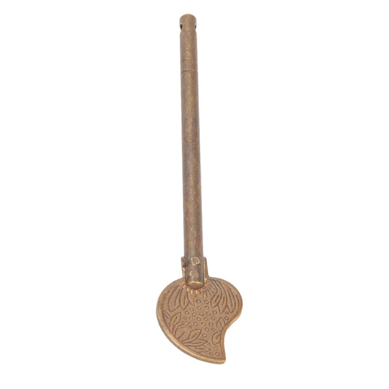 2 Pieces Brass Door Latch Pin 11cm Leaf Shape Retro