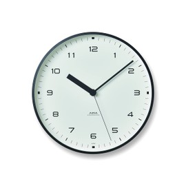 Lemnos LC18-03 WH Lemnos Wall Clock, AIRA AERA, Analog, Aluminum, White, White, φ7.9 x 1.6 inches (200 x 40 mm)