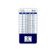 RN Badge Buddy Vertical w/Height & Weight Conversion Charts (Navy
