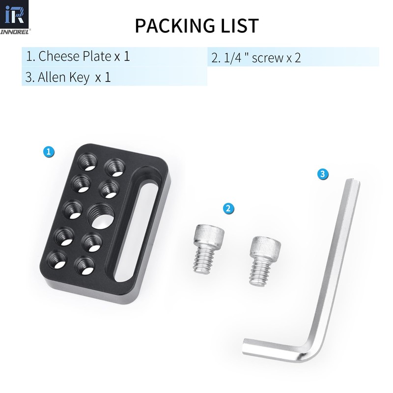 INNOREL CP03 Mini Multi-Functional Cheese Plate with 1/4" & 3/8"