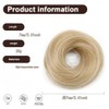FDEETY Echthaar Dutt Haarteil für Damen Haarteil Mit Gummiband Braids