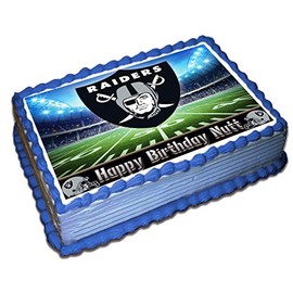 Raiders Cake Topper 1/2 11.7 x 17.5 Inches Birthday Cake Topper