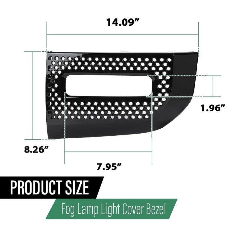 LQI Front Fog Light Cover Lamp Bezel Left and Right