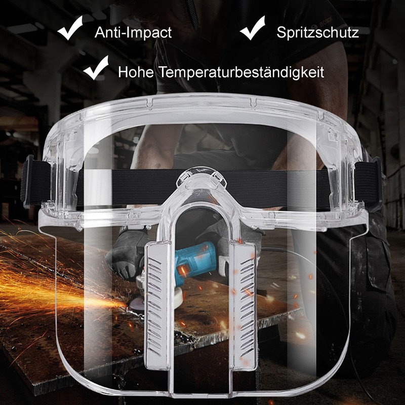 Kadryxon Face protection, full face mask, protective glasses for people