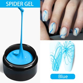 finger secret Spider Nail Gel Polish Spider Gel Polish for Nail Art ,Red & Blue Spider Nail Polish Gel Set,Spider Gel Drawing Gel Nail Polish Set Nail Art Wire Drawing Gel with Nail Art Brushes