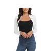 R&N FASHIONS - Womens Plain Bolero Ruched Long Sleeve Open