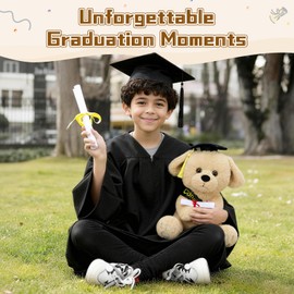 MorisMos Dog Graduation Stuffed Animal 2026, 11.5inch Cute Puppy Graduation Plush Toy with Cap, Diploma and Congrats Sash, Gift for Graduates Kindergarten Middle School College