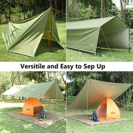 Unigear Hammock Rain Fly Waterproof Tent Tarp, UV Protection and PU 3000mm Waterproof, Lightweight for Camping, Backpacking and Outdoor Adventure