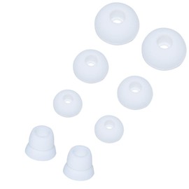 8pcs Replacement Silicone Eartips Earbuds Eargels Compatible with Beats by dr dre Powerbeats 2 & Powerbeats 3 Wireless Stereo Earphones (White)