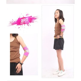 Kids Elbow Brace Support Girls Boys Adjustable Arm Protector Pad Cycling Skating Sport Guard Sleeve Anti Slip Stretchy Compression Elbow Splint 1 Pair Teenager Basketball Crashproof Protective Gear