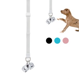 SVD.PET Puppy Bell Doorbell, Dog Bell for Potty Training, Attach to doorknob or Anywhere Near The Door, Length and Height Adjustable (White)