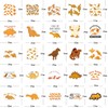 61Pcs Dino Nugget Stickers Pack, Aesthetic Vinyl Waterproof Stickers for