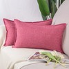 MADIZZ Set of 2 Linen Throw Pillow Covers 12x20 Inch