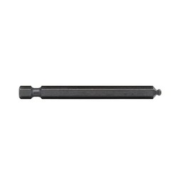 BONDHUS No.10856 Hex Ball Point Power Bit, 0.1 inches (3 mm), Insertion Angle: 0.25 inches (6.35 mm), Total Length: 3.0 inches (76 mm), Black Dyed Treatment, BH3MM