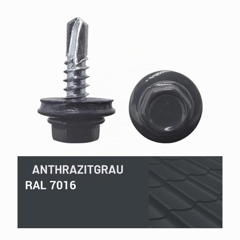 Marcopol Pack of 150 Metal Roofing Screws 4.8 x 19
